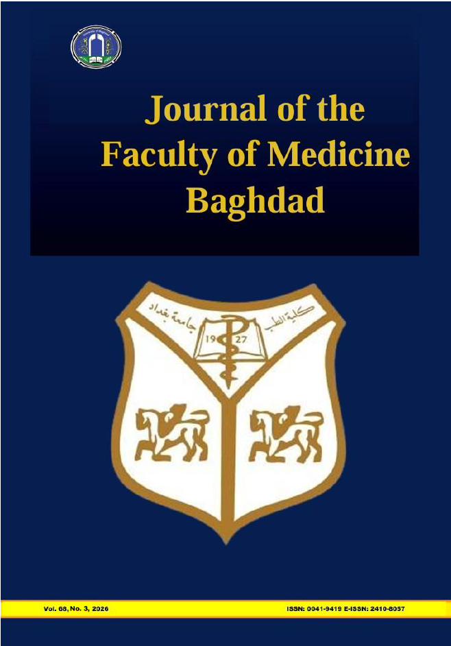 					View Vol. 68 No. 3 (2026): Journal of the Faculty of Medicine Baghdad
				