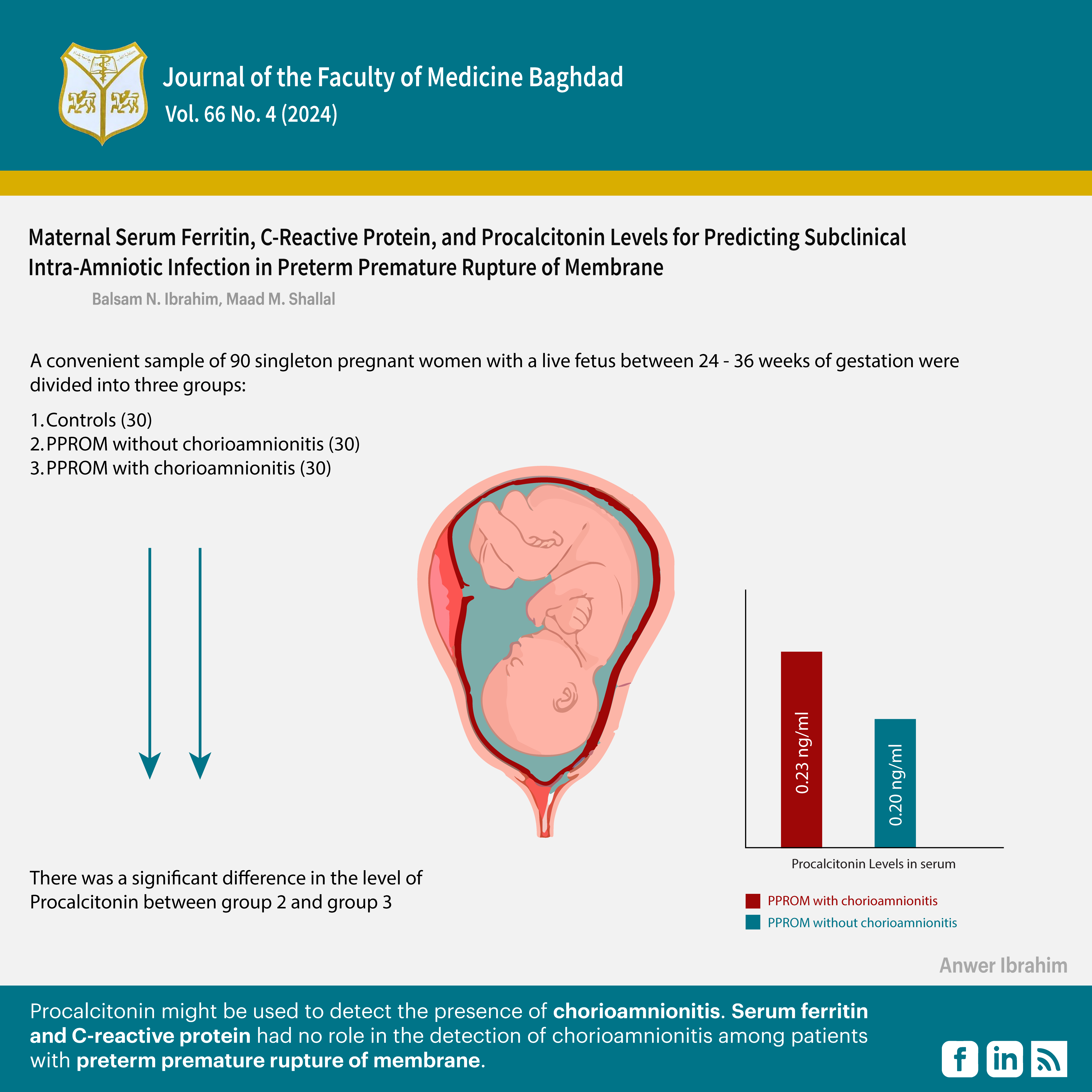 C-reactive protein, Chorioamnionitis, Preterm premature rupture of membrane, Procalcitonin, Serum ferritin