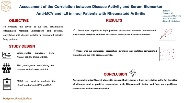 Anti-mutated citrullinated vimentin, Autoantibody, cytokines, IL6, Rheumatoid arthritis